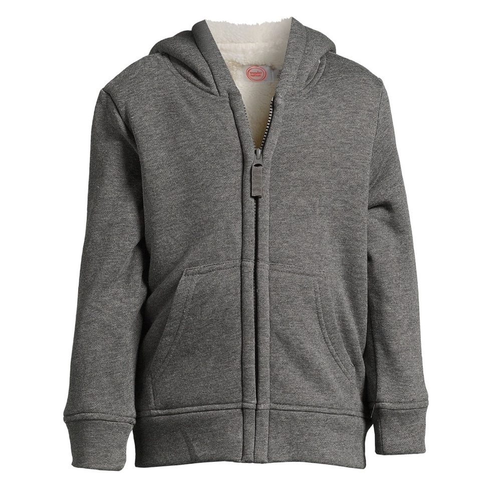 Youth Faux Shearling Lined Hooded Jacket